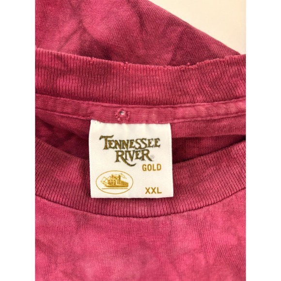 Tennessee River Gold Men XXL Pink Tie Dye Native American Graphic Single Stitch - Picture 7 of 10